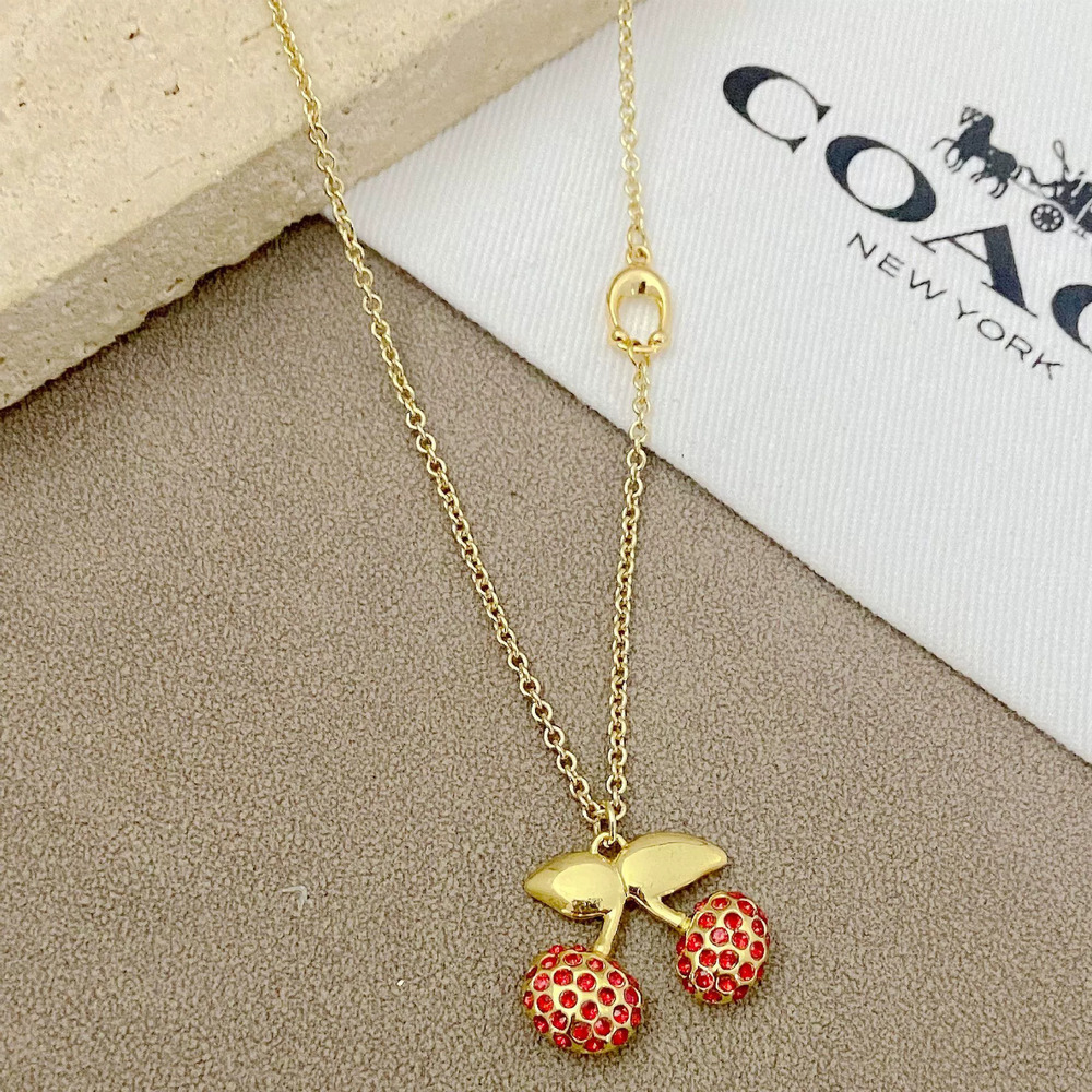 Coach Fine Cherry Pendant Necklace